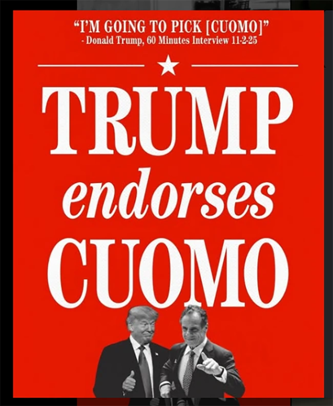 Presiden Donald Trump endorses Cuomo [Foto: Instagram Zohran Mamdani]